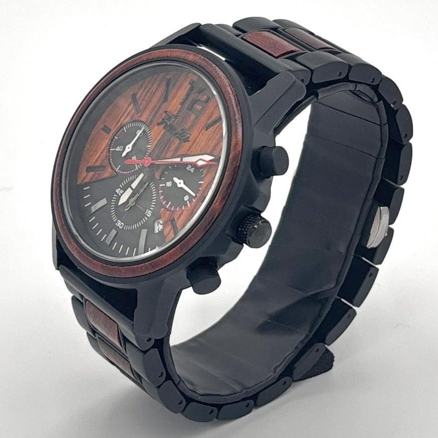 Forester Flint – Wooden Chronograph by Hedges Woodcraft